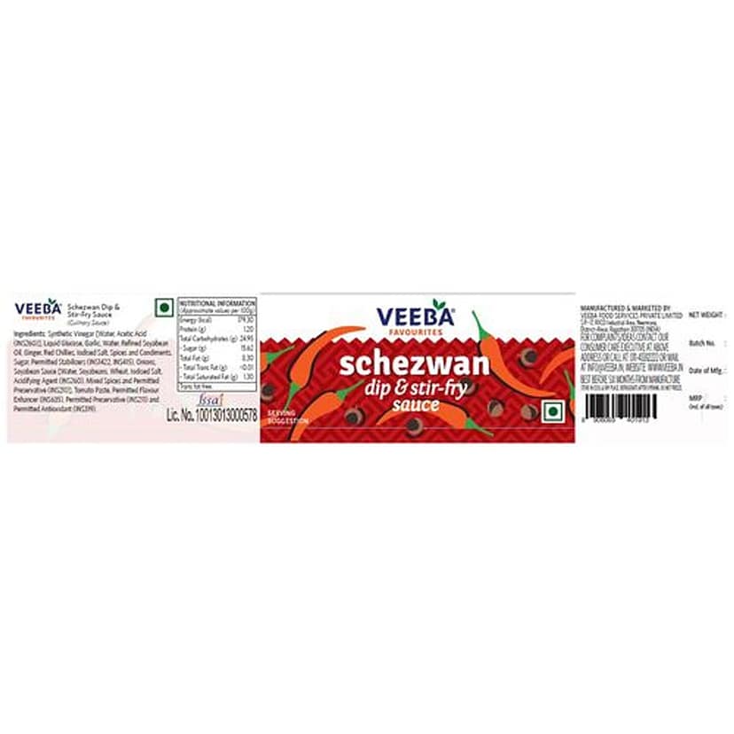 Veeba Schezwan Dip & Stir-Fry Sauce, 320 G Pet Jar view 2