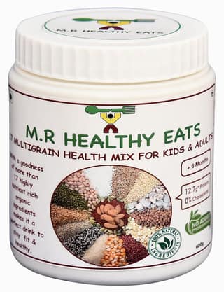 M.R Healthy Eats- Organic 17 Multigrain Health Mix Flour for Kids & Adults In Food-Grade Container 400 gms (+6 months)