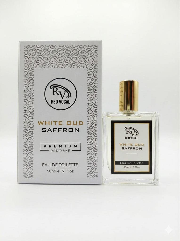 Red Vocal White Oud Saffron Premium Eau De Toilette – 50 ml | Luxury Unisex Long-Lasting Fragrance