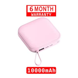 TexoVera 10000 mAh Power Bank 18W with Lithium ion Battery Pink (MINI-POWER-BANK) (6 Months Brand Warranty)