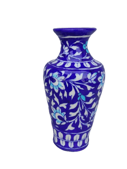 Blue Pottery Flower Pot