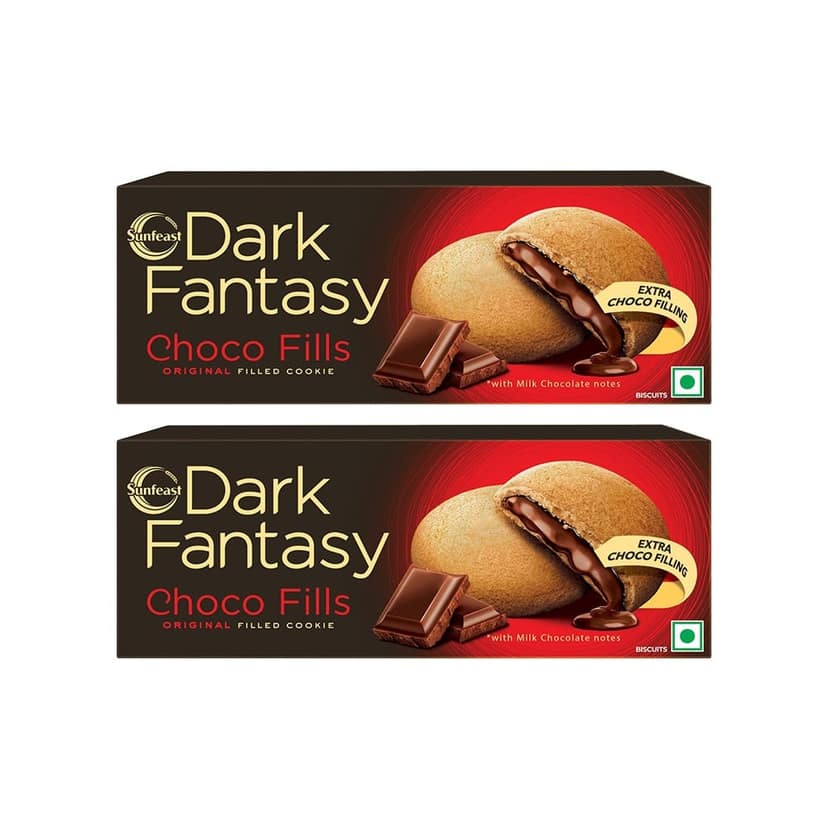 Sunfeast Dark Fantasy Biscuit - Choco Fills Cookies - Pack of 2