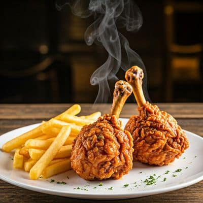 2 Crispy Chicken Lollipop + French Fries