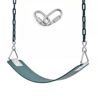 REZNOR Heavy Duty Flexible Swing Seat with Metal Triangle Ring, Anti-Rust Chain Set for Kids & Adults, Playground, Jungle & Gym