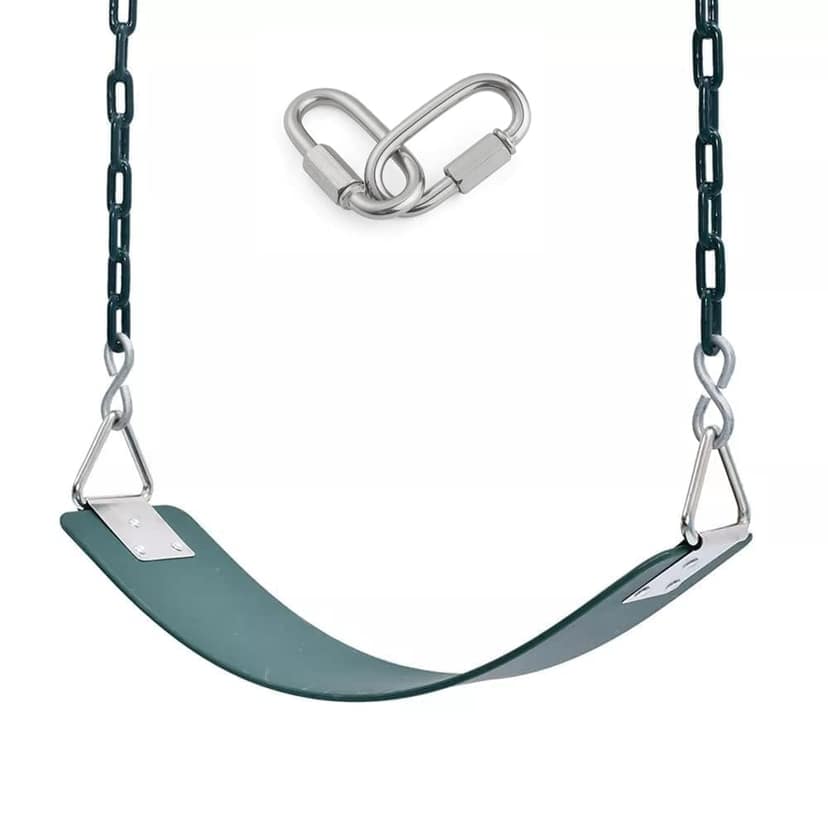 REZNOR Heavy Duty Flexible Swing Seat with Metal Triangle Ring, Anti-Rust Chain Set for Kids & Adults, Playground, Jungle & Gym