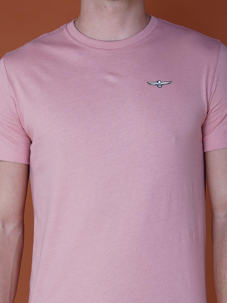 Men's Casual Cotton Jersey Tee Pink view 4