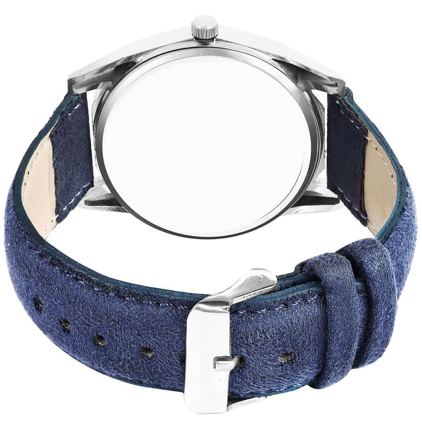 Blue 3D embossed Dial Analog Watch for Men LR86 view 2
