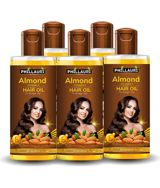 Phillauri Hair Growth Almond Oil 500 ml ( Pack of 5 )