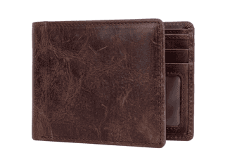 Men's Classic Bifold Genuine Leather Wallet with Card Slots