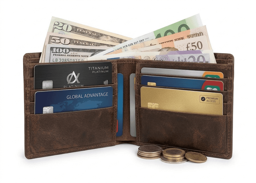 Men's Classic Bifold Genuine Leather Wallet with Card Slots view 4