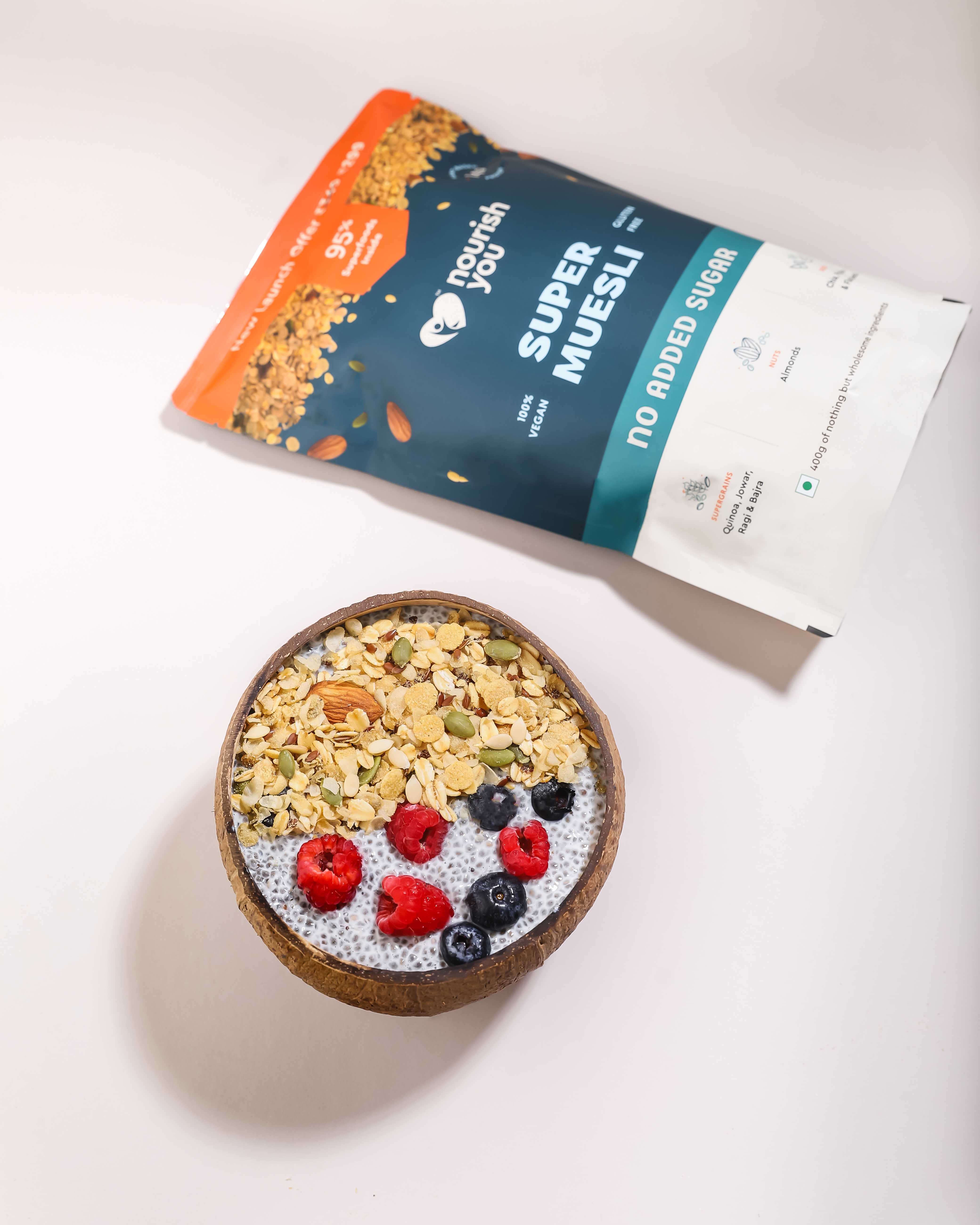 nourish you Super Muesli - No Added Sugar view 3
