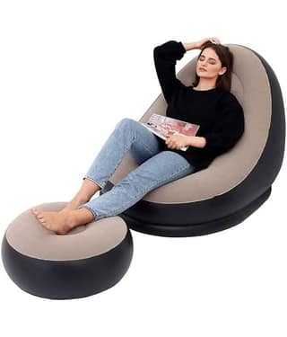 GMPEX Inflatable Lounge Set with Foot Stool (with Air Pump)