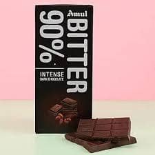 Amul Chocolate - 90% Bitter, 150 G