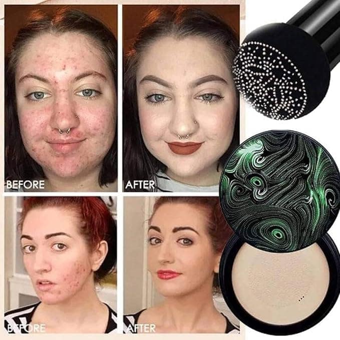 SUNISA Air Cushion CC Cream - Long-Lasting, Flawless Coverage with a Natural Finish - Includes Mushroom Head Makeup Sponge view 3