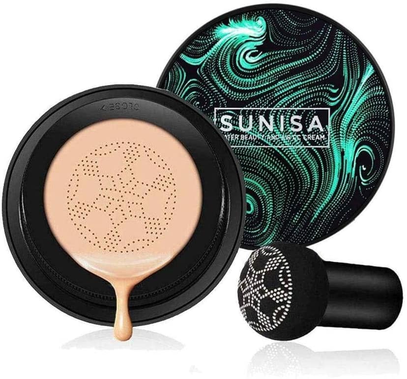 SUNISA Air Cushion CC Cream - Long-Lasting, Flawless Coverage with a Natural Finish - Includes Mushroom Head Makeup Sponge view 5