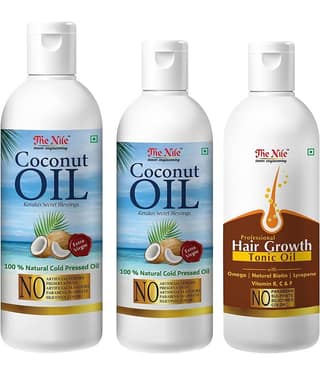 The Nile Coconut 150 ML + Coconut Oil 100 ML + Hair Tonic 100 Ml 350 mL Pack of 3