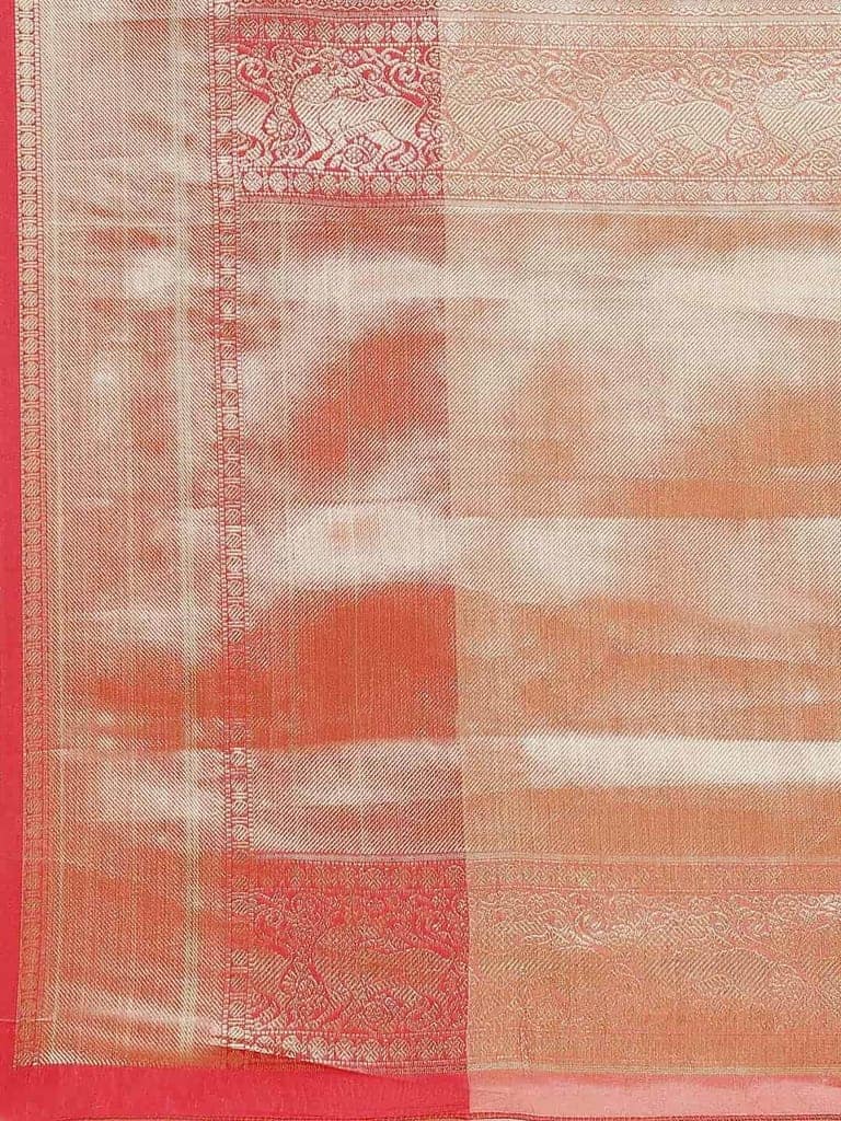 Women's Digital Printed Woven Silk Saree with unstiched blouse piece view 7