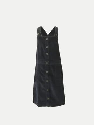 Girls Navy-Blue Dungaree Dress