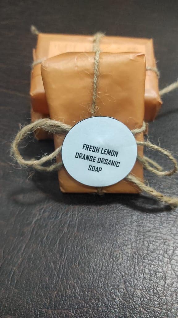Fresh Lemon Orange Organic Soap view 4