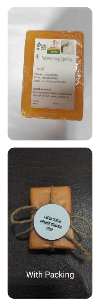 Fresh Lemon Orange Organic Soap view 5