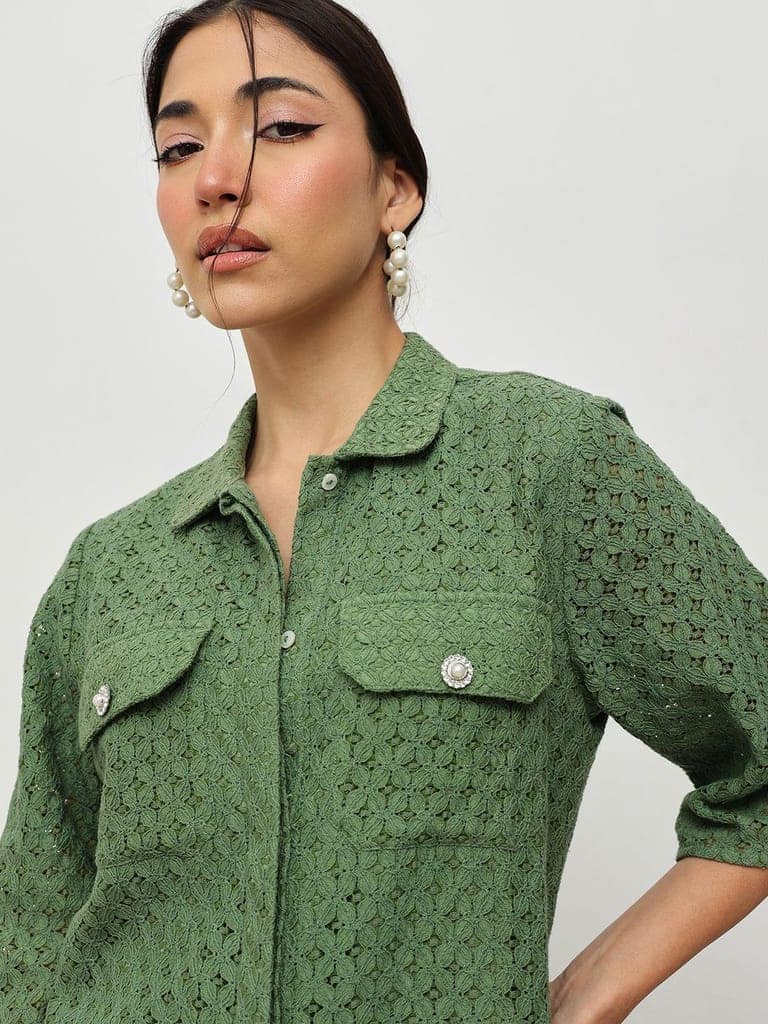 Lace Longline Shirt view 2