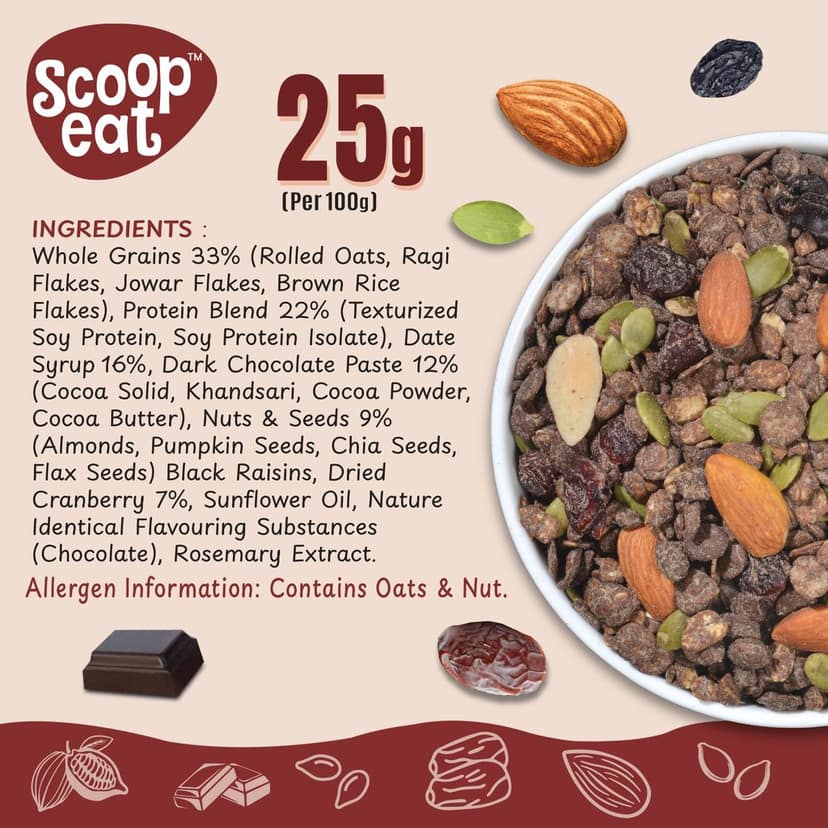 Scoopeat 25gm High Soy Protein Muesli- 400gm view 3