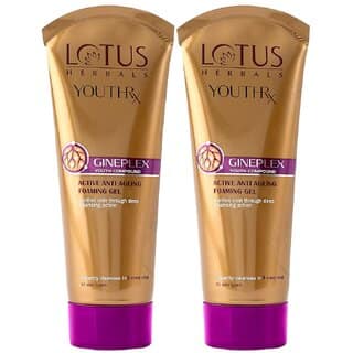 Lotus Herbals Youthrx Active Anti Ageing Foaming Gel Face Wash With Jojoba, Ginseng Ginger 100G ( Pack Of 2 )