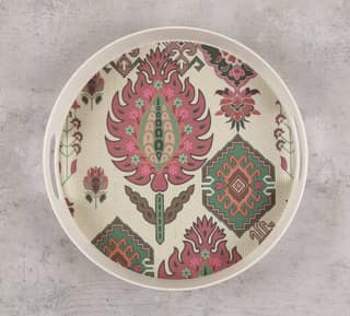 India Circus Mystifying Dazzle Round Small Bamboo Tray