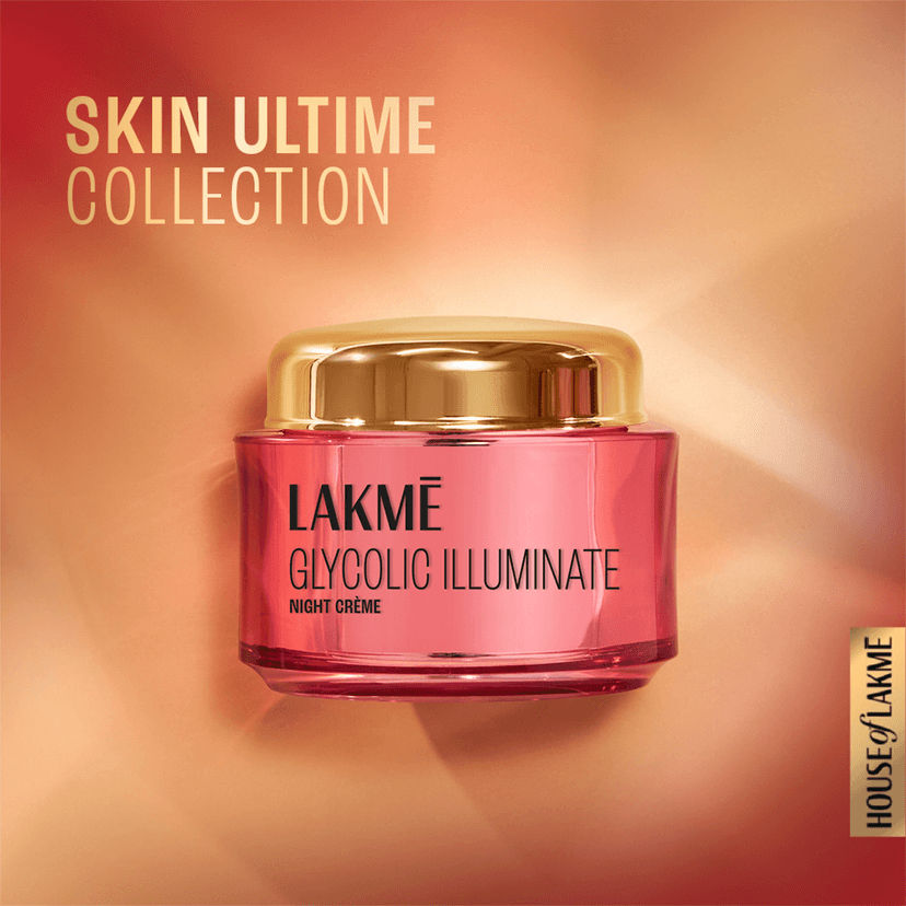Lakme Glycolic Illuminate Night Cream / Glycolic Acid & 1% Niacinamide For Skin Cell Regeneration view 2