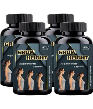 Hmv Herbals Grow Height Herbal Height Growth Capsule 120 No.S Pack of 4