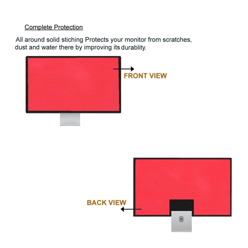 PalaP Super Premium Dust Proof Monitor Cover for Apple iMac All in ONE Desktop 27 inches (RED) view 2
