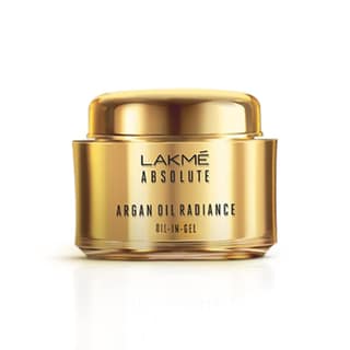 Lakme Absolute Argan Oil Radiance Oil-In Gel with Antioxidants, Argan Oil, Superior Nourishment, 50G Lakme Absolute Argan Oil Radiance Oil-In Gel with Antioxidants, Argan Oil, Superior Nourishment, 50G - gold / 50 g (Pack of 1)