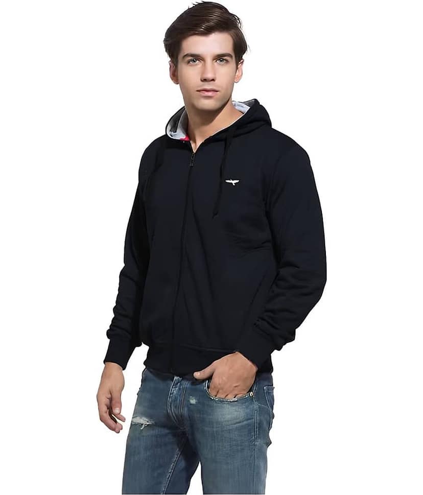 Reya Cotton Blend Men's Casual Jacket - Black ( Pack of 1 ) view 2