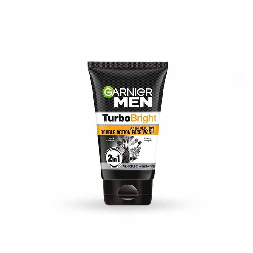 Garnier Men, Face Wash, Brightening & Anti-Pollution, Turbobright Double Action, 100 G(Savers Retail)