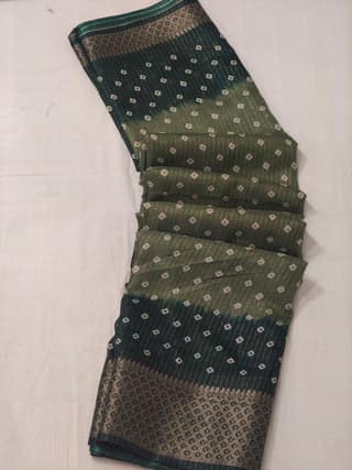 dola silk bandhani saree