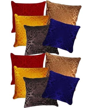 Belive-Me Set of 10 Velvet Cushion Covers 40X40 cm (16X16)
