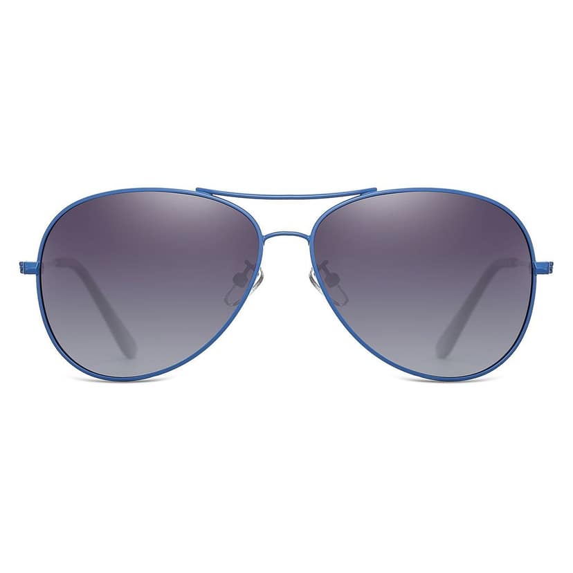 PARIM Polarized Unisex Aviator Sunglasses Blue Frame / Grey Lenses | SKU 1283 C1 view 2