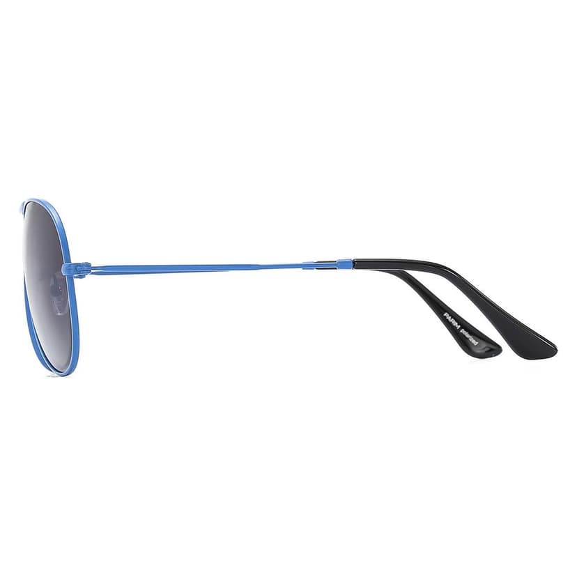 PARIM Polarized Unisex Aviator Sunglasses Blue Frame / Grey Lenses | SKU 1283 C1 view 3
