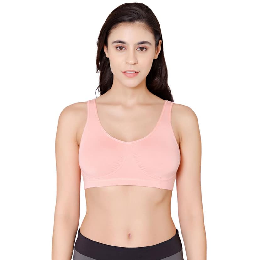 Bodycare modal spandex wirefree broad straps soft cup sleep bra-1625LILAC