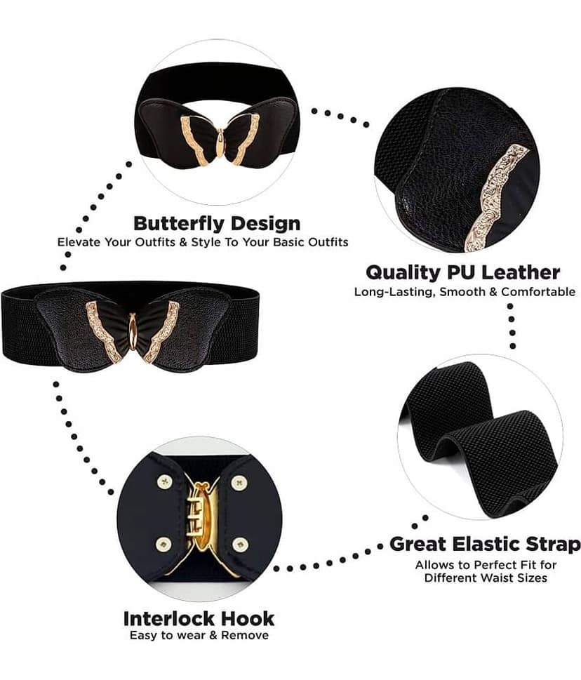 REDHORNS Fabric Women's Stretchable Belt ( Pack of 1 ) view 2