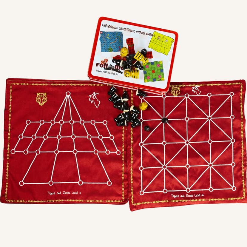 Aadu Huli (3 & 4) - Traditional Board Game (pack of 2)