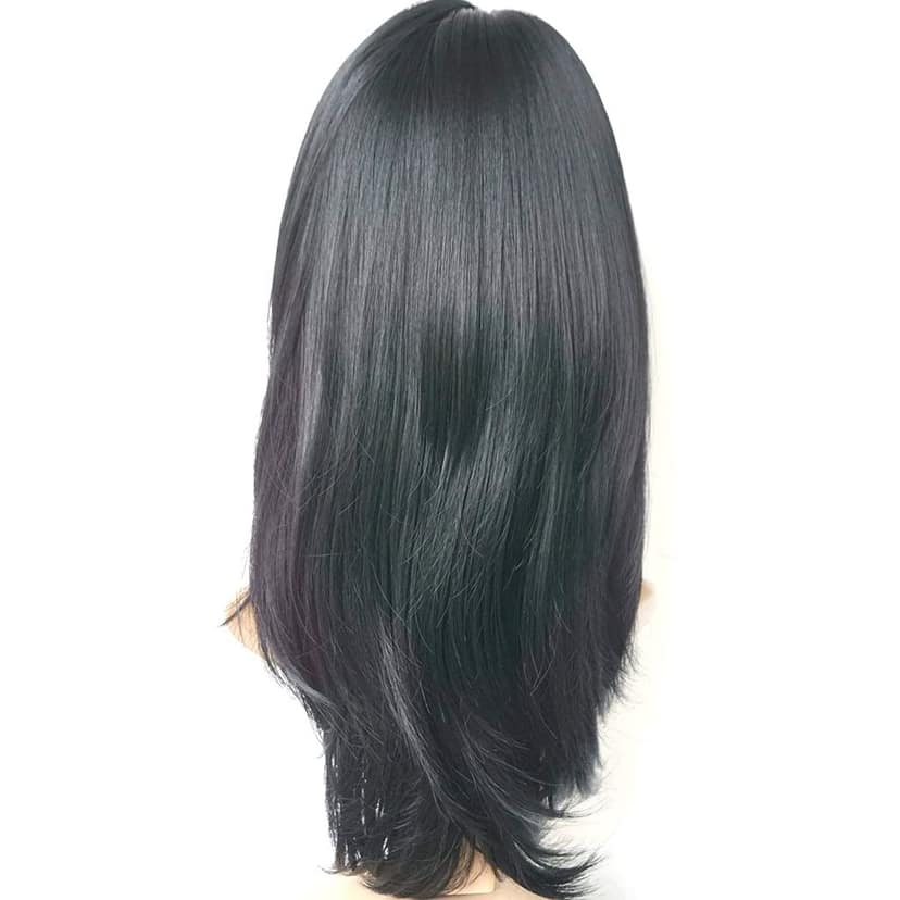 Akashkrishna Full Head Black Wig For Women Synthetic Hair 26" Long Curly Wavy Wigs for Women Middle Parting Hair Wig view 4