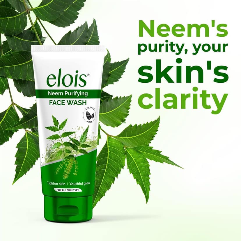 Elois Neem Purifying Face Wash Deep nourishment and Hydration for Radiant Skin Naturally, Remove Excess Oil, For Men & Women 100gm view 7