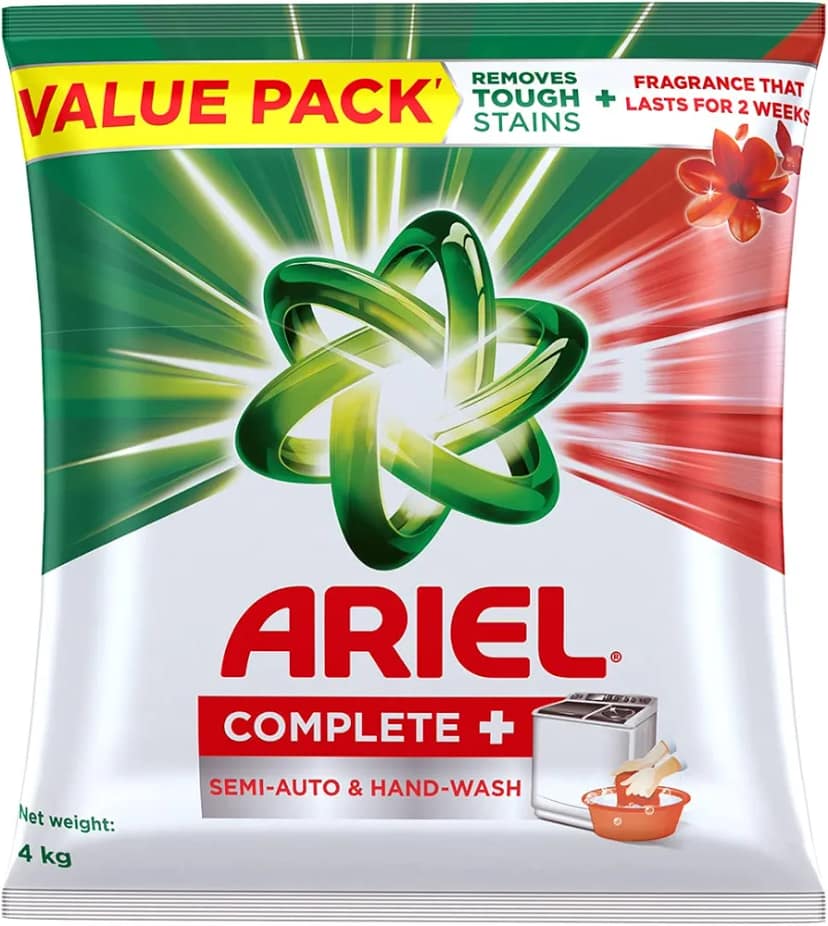Ariel Complete Detergent Washing Powder - Value Pack, 4 kg