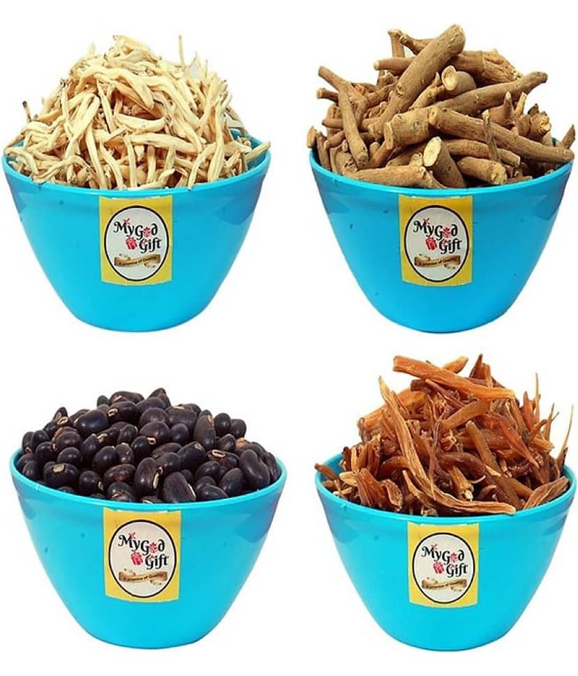 MYGODGIFT Shatavar, Safed Musli, Ashwagandha Kaunch Beej 50 GM EACH 200 gm Pack of 4 view 3