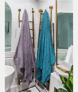 Finesse Decor Pack of 2 Microfibre 325 -GSM Bath Towel ( Magenta )