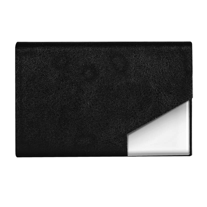 Small Pocket-Sized Metal ID, Credit-Debit Card Holder with Magnetic Shut Button for Men & Women-B view 3