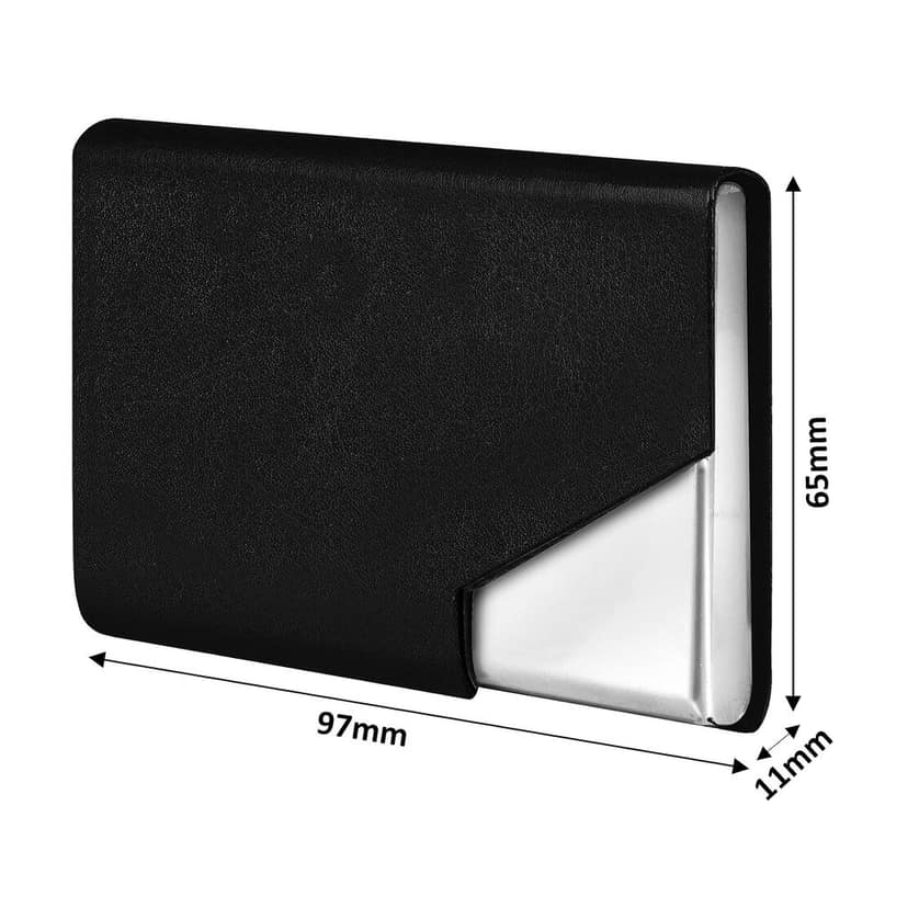 Small Pocket-Sized Metal ID, Credit-Debit Card Holder with Magnetic Shut Button for Men & Women-B view 6