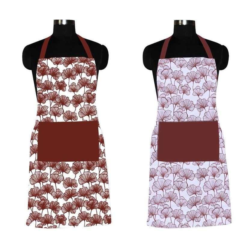 AIRWILL, 100% Cotton Designer Home Use, Chefs and Regular Aprons, Pack of 2 pc