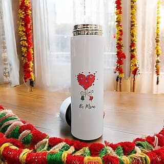 Special VELANTAIN White Temperature Bottle, Ideal for Gifting for Valentain Day|BOY Friend - Girl Friend Gift |Couples Gifted view 4